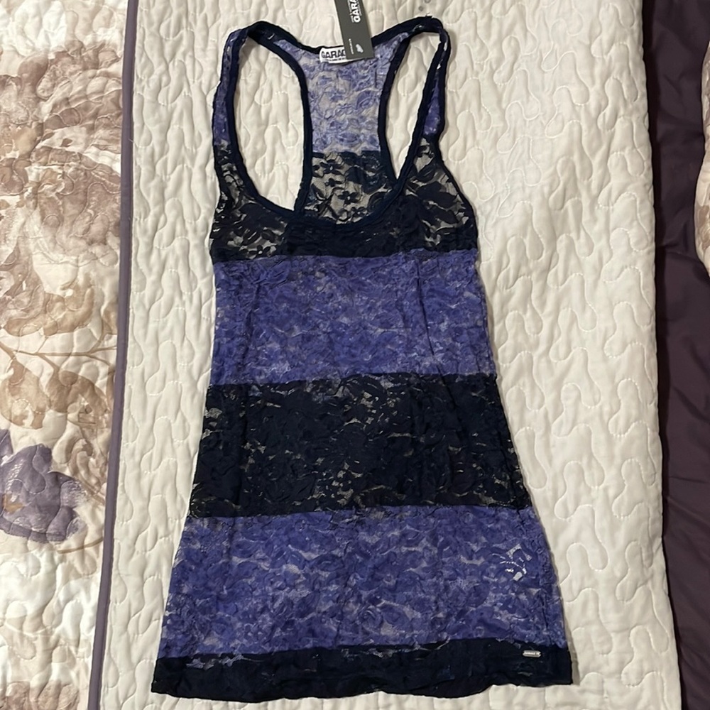 Racerback Lace Tank - NWT